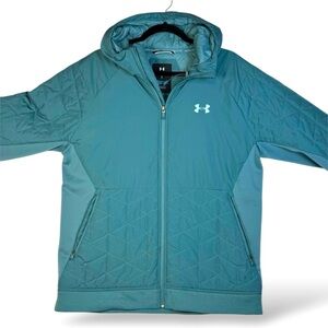 Under Armour Cold Gear Reactor Teal Quilted Winter Jacket Women’s L